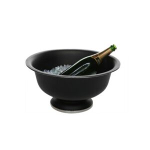 CHAMPAGNE BOWL ZWART OP VOET D41 X H20
