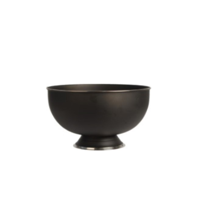 CHAMPAGNE BOWL ZWART OP VOET D31 X H18
