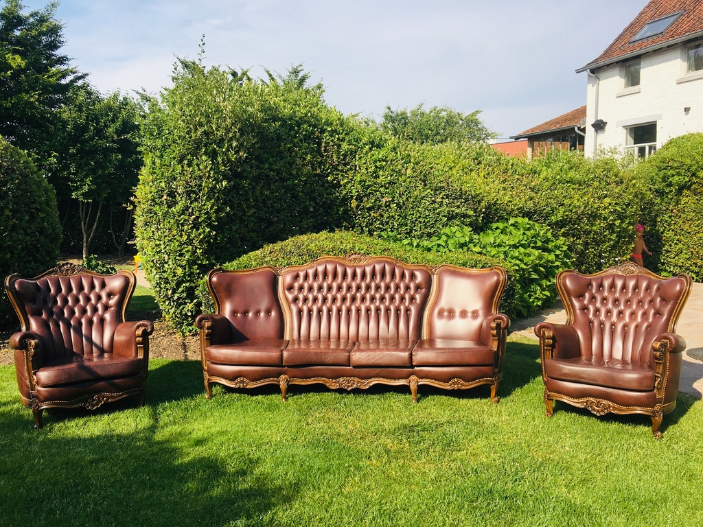 LOUIS XV SOFA LEDER 5-ZIT