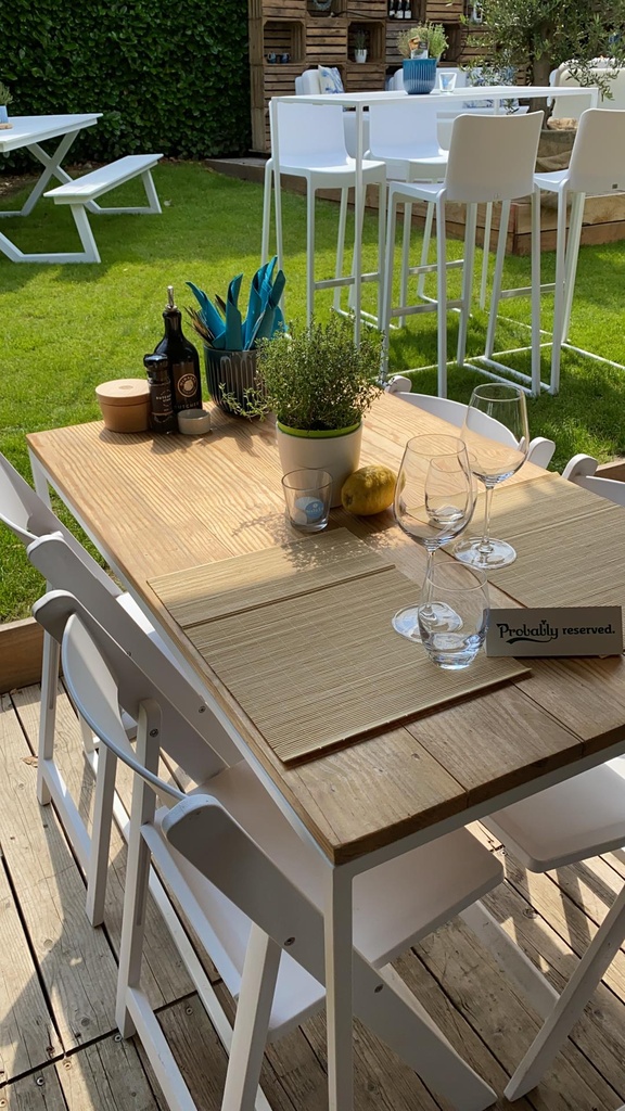 QUADRUM TAFEL WIT | L120 x B70 x H77  YP 