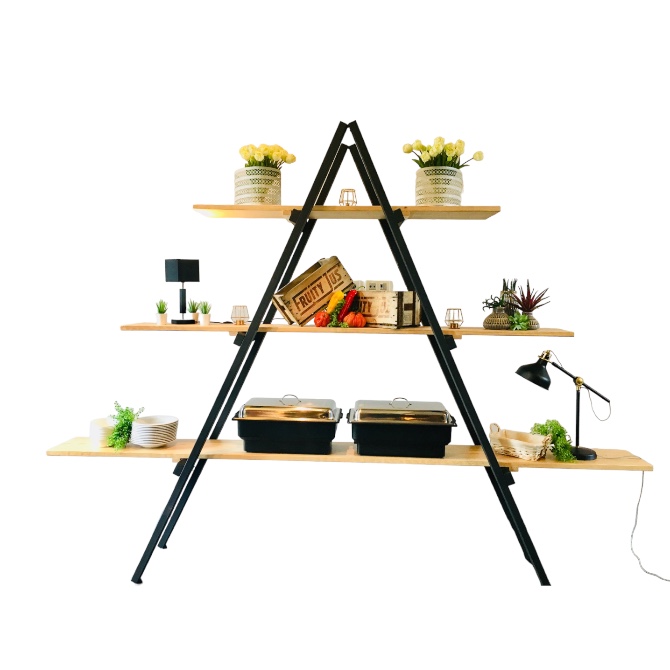 SCHEIDINGS 3-HOEK ZWART+3PLANKEN