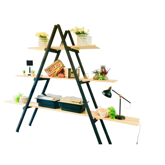 SCHEIDINGS 3-HOEK ZWART+3PLANKEN