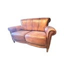 RETRO SOFA LEDER 2-ZIT L150 x B90 x rug H78 | zit H46